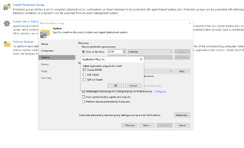 Veeam Explorer Oracle RMAN — captura 5