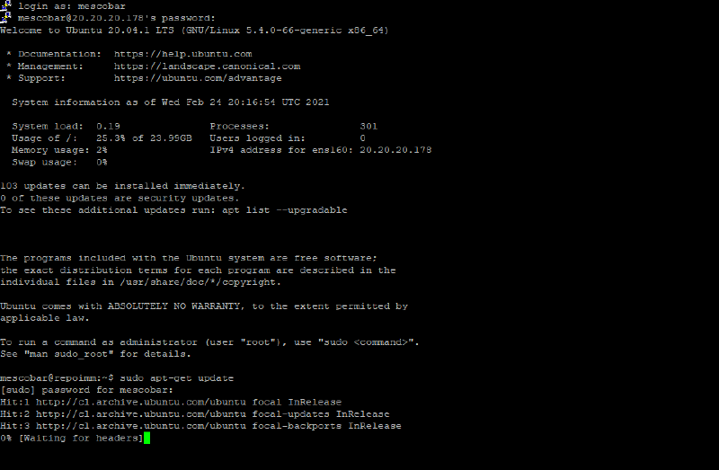 Veeam Hardened (Immutable) Repository — captura 1