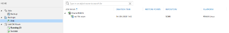 Veeam Oracle RMAN Plugin — captura 8