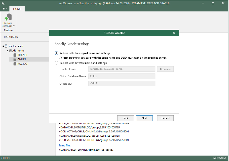 Veeam Oracle RMAN Plugin — captura 11