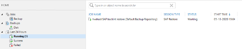 Veeam Plugin SAP HANA — captura 27
