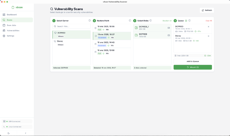 vScan Vulnerability Scanner 2.0 — scans